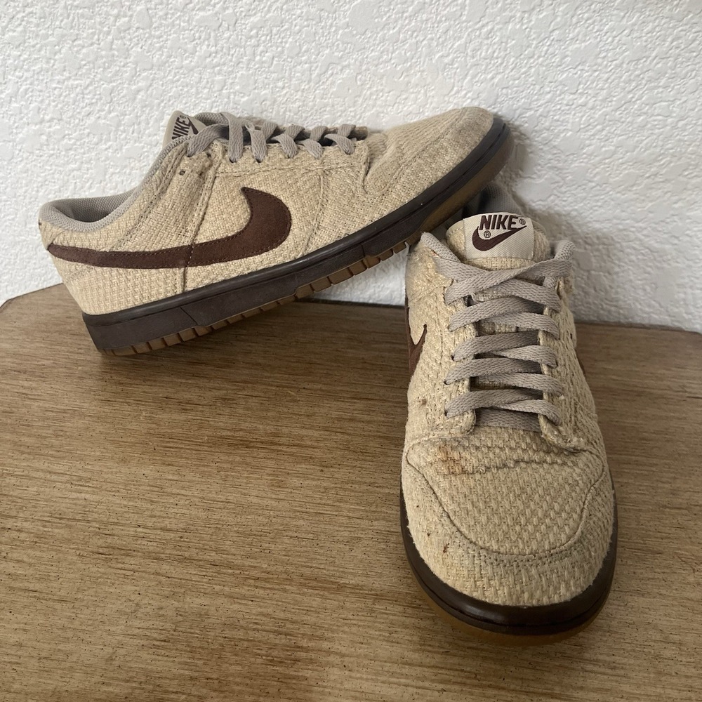 Nike Dunk Low Premium Hemp Net Medium Brown 2005 Size 8.5 Rare 307696-121 Skater